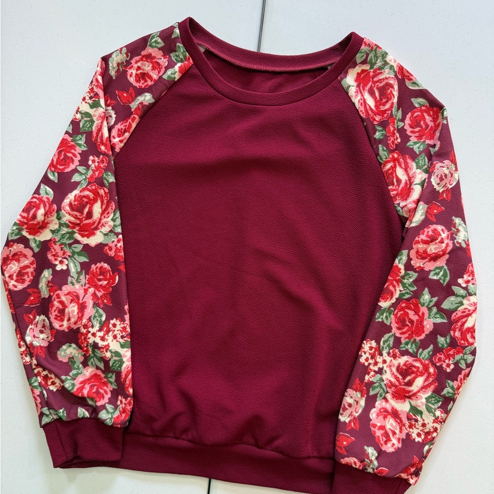 SHEIN Burgundy Knit Top